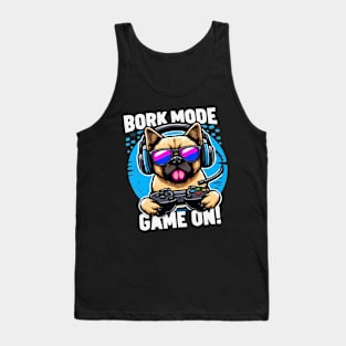 Funny dog mens video game t-shirts funny gamer tees Tank Top